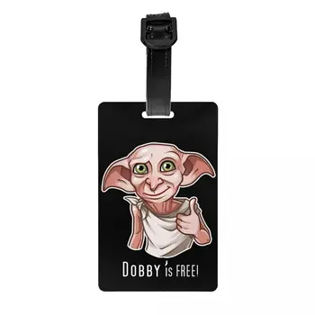 Custom Dobby - это бесплатная багажная бирка с именной картой Хэллоуин Волшебный фильм Конфиденциальность Обложка ID Этикетка для дорожной сумки Чемодан