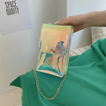 Женская мини-сумка 2020 лето новое ослепительное цветовое столкновение цепочка маленькая квадратная сумка модная повседневная сумка для мобильного телефона маленькая сумка