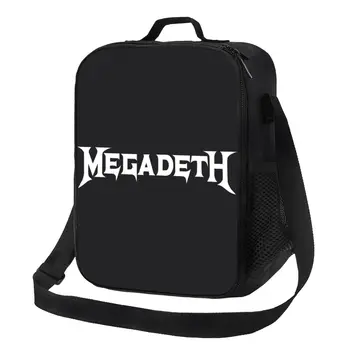 Heavy Metal Rock Megadeths Print Термоизолированная сумка для ланча Женская многоразовая сумка для обеда для школьного хранения Bento Food Box