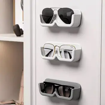Пластиковый ящик для хранения очков Самоклеящиеся безперфорированные очки Подставка для дисплея Настенный антидавление
