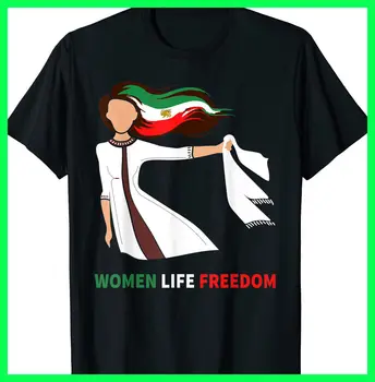 Женская футболка Женская футболка S-5XL Woman Life Freedom Zan Zendegi Azadi Iran S-5XL