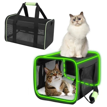 Дышащая мягкая боковая сумка-переноска для домашних животных, переноски для котят, защита щенков, дорожная сумка, транспорт для маленьких собак и кошек, исходящий