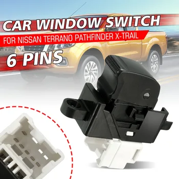 6 контактов Кнопка переключения управления передним левым стеклом автомобиля для Nissan X-Trail T30 Almera Tino Terrano MK2 R20 Pick Up D22