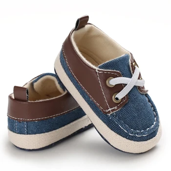 Обувь для мальчиков Пинетки для малышей Обувь для кроватки для новорожденных Мягкая подошва Prewalker Противоскользящие кроссовки Детские пинетки Первые ходунки