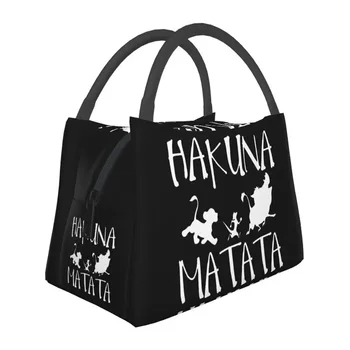 Timon Pumba Hakuna Matata Изолированная сумка для ланча для женщин Многоразовый кулер Термо Ланч Бокс Работа Пикник