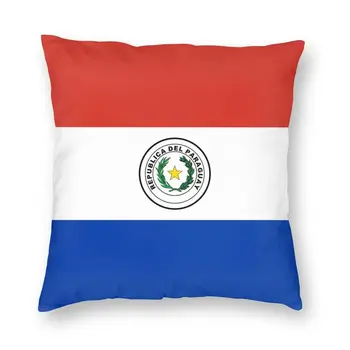 Парагвайский флаг Чехол Подушка 45x45 Украшение 3D Печать Декоративная Подушка Для Дивана Две Стороны