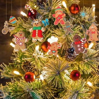 Рождественский пряничный домик Подвески добавляют в праздничную атмосферу украшения для праздничной вечеринки Рождественская елка Домашний декор