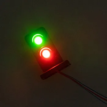 5 шт. И материалы модели таблицы OO HO Gauge 20 мм Светодиоды сделаны зеленым / красным светофором Модель поезда Сигнальный свет Карликовые сигналы