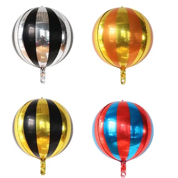 4D воздушные шары с полосатыми воздушными шарами для свадеб, юбилеев, дней рождения, семейных вечеринок, праздников, декоративного реквизита