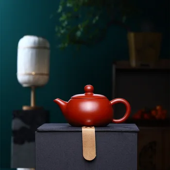 110cc Китайский Исин Маленький чайник ручной работы Фиолетовая глина Состаренная ЦзыНи Шуйпин Чайник Цзыша Чу Лицян