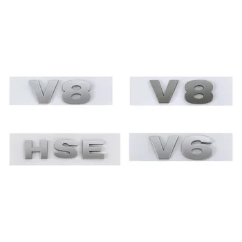 3d ABS Хром Черный V6 V8 Логотип HSE Буквы HSE Автомобильная эмблема Значок для Range Rover Sport Discovery Evoque HSE V6 V8 Наклейка Аксессуары