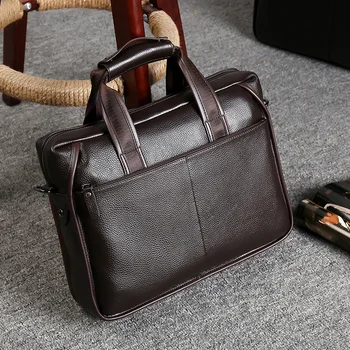 Роскошные мужские винтажные портфели из натуральной кожи, бизнес-сумки для ноутбуков, дизайнерские сумки-мессенджеры, высокое качество bolso hombre