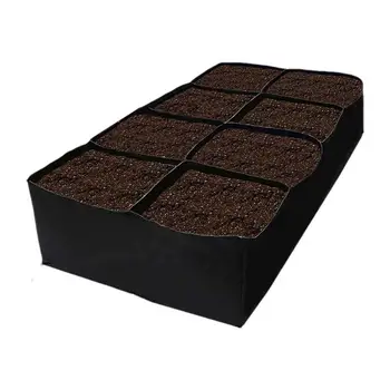  садовый мешок для посадки 128 галлонов прямоугольная приподнятая грядка для посадки растений контейнер с 8 разделительными сетками Садоводство