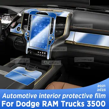 Для DODGE RAM Trucks 3500 2021-2023 Панель коробки передач Навигация Автомобильный интерьер Защитная пленка из ТПУ Защита от царапин