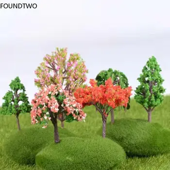 Миниатюры сакуры Кавайные микрофигурки Мини-моделирование деревьев Пейзаж для сада Кавай Вишневый стол Украшение дома