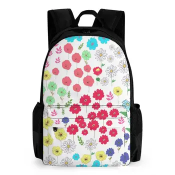 Цветочный рюкзак Школьный рюкзак для школы Многоцелевой регулируемый дорожный рюкзак Детская сумка 42x30 см с индивидуальным принтом