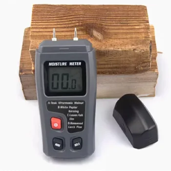 Цифровой ЖК-дисплей Тестер детектора влажности древесины Влажность 0-99,9% Тест гигрометра