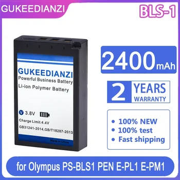 GUKEEDIANZI Сменный аккумулятор BLS-1 BLS1 2400 мАч для Olympus Evolt E-420 E-620 E-450 PS-BLS1 PEN E-PL1 E-PM1 EP3 EPL3