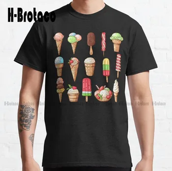 У меня никогда не было мороженого, я был абортирован Классическая футболка Индивидуальный подарок Забавное искусство Уличная футболка Мультфильм Xs-5Xl Унисекс Цифровая печать