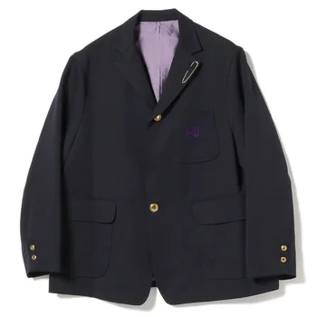 ИГЛЫ Черная куртка 1: 1 Высокое качество Дизайн пуговиц Бабочка Вышивка Кардиган AWGE Деловая куртка Верхняя одежда