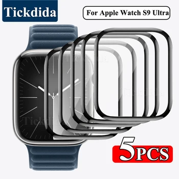 Мягкая пленка для Apple Watch Series 9 8 7 45 мм 41 мм Ultra 2 49 мм 44 мм 42 мм 40 мм Пленка с полным покрытием Защитная пленка для экрана Не закаленное стекло