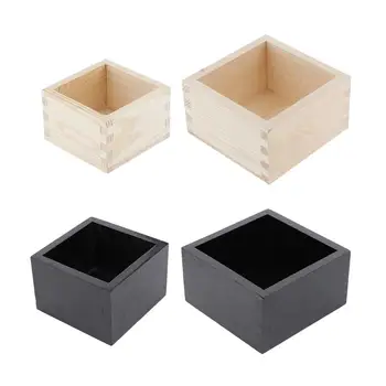 Деревянный квадратный ящик для хранения Чехол для ювелирных изделий Цветочное ремесло Подарок