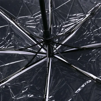 Прозрачный зонт Автоматический зонт Дождь Женщины Мужчины Солнце Дождь Авто Зонтик Компактный Складной Ветрозащитный Стиль Прозрачный