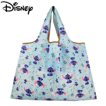 Disney Stitch Большие сумки для женщин Микки Маус Винни-Пух Аниме Большая емкость Сумки для покупок Складная сумка для хранения Сумки