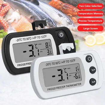 Home Digital LCD Беспроводной термометр для холодильника Датчик морозильной камеры Измеритель температуры для аквариума Холодильник Кухонные инструменты -20 °C-50 °C