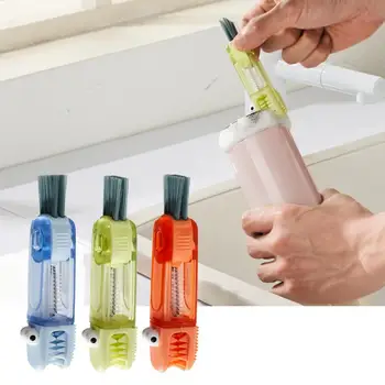  Силиконовая щетка для стеклянного рта Многофункциональный набор щеток 4-в-1 для зазора крышки 4-в-1 для изолированной спортивной бутылочки Детская бутылочка для бутылочки