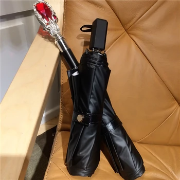  Новый тренд Солнцезащитные зонтики для мужчин и женщин с черным клеем Тройной зонтик Ветрозащитный подарок H Ультрафиолетовый зонтик