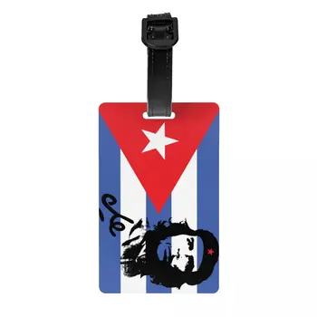 Че Гевара с флагом Кубы Багажная бирка для чемоданов Забавный кубинский социализм Свобода Багажные бирки Конфиденциальность Обложка Имя Удостоверение личности