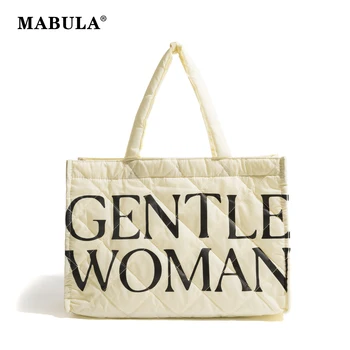 MABULA Квадратная стеганая нежная женская сумка-тоут большой емкости мягкая модная женская сумка тренд стильный женский кошелек для покупок