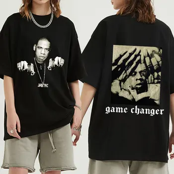 90-е Хип-хоп рэпер JAY-Z Графическая футболка Мода Винтажные готические футболки Мужская женская хлопковая повседневная футболка Оверсайз Уличная одежда