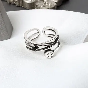 NBNB Новое регулируемое кольцо для лица в стиле панк для женщин и мужчин Мода Хип-хоп девушка Открытое кольцо Ежедневная вечеринка Ювелирные изделия для пальцев 2023 года