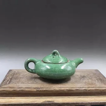 Древняя Сун Гуаньяо Чайник Ледяное Открытие Чайник Ретро Чайная Посуда Украшение Дома