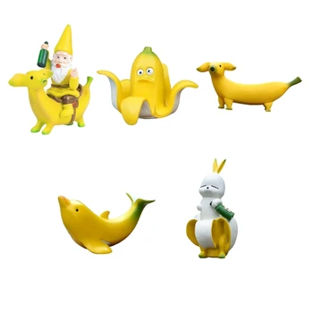  забавные банановые украшения для животных,смоляные садовые гномы идеально подходят для офисного персонала и домохозяек