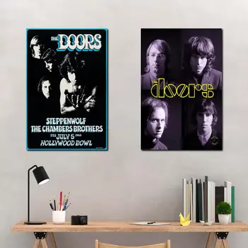 The Doors Band Холст Арт Плакат и Настенное Искусство Картина Печать Современный Семейный Декор Спальня Плакаты