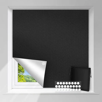 съемная 100% светоблокирующая самая темная оконная пленка ткань DIY Total Blackout Glass Privacy Darkening Window Sticker Теплоизоляция