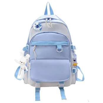 Модный симпатичный нейлоновый студенческий рюкзак большой емкости, корейский рюкзак для младших классов средней школы, школьные ранцы для девочки Mochila Prescolar Niño