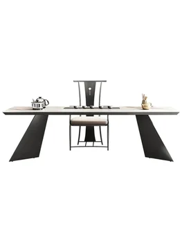 Итальянский минималистичный сланцевый офис, современная простая комбинация роскошного чайного стола и стула