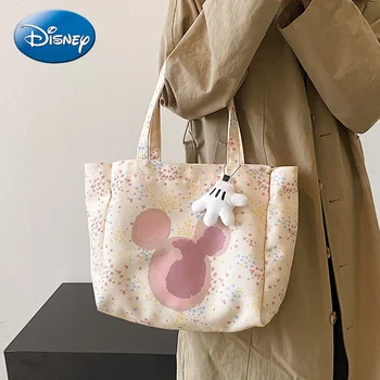 Disney 2023 Новый мультфильм Микки Минни Женская сумка через плечо Роскошный бренд большой емкости для девочек Симпатичная сумка Модная сумка для покупок