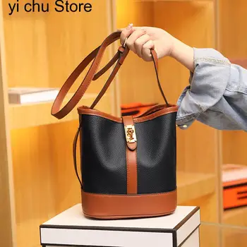 Новая женская кожаная сумка большой емкости 2 и 1 ведро сумка роскошные сумки через плечо для женщин дизайнеров женская сумка-мессенджер