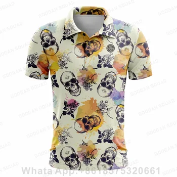 Мужские рубашки для гольфа Модная рубашка-поло Лацкан Высококачественные летние спортивные рубашки с короткими рукавами Повседневная быстросохнущая футболка Дышащая одежда