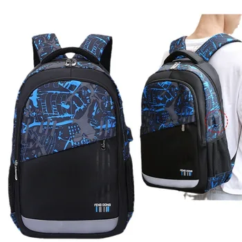 Водонепроницаемый светящийся детский рюкзак Детские школьные сумки для мальчиков Ортопедический школьный рюкзак Начальная школьная сумка Сумка для книг Mochila