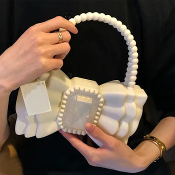 Новый креативный дизайн силиконовый лук трехмерный дизайн для женской сумки повседневная простая и универсальная сумка через плечо