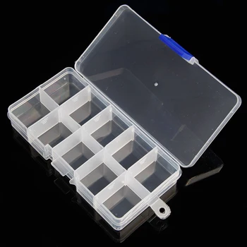  Большой прозрачный ящик для хранения с 10 сетками и регулируемой перегородкой Пластиковый межслойный контейнер для хранения может вместить ленту Дропшиппинг