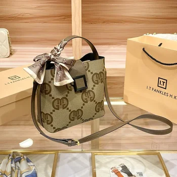 Leopard Маленькие кожаные женские сумки через плечо 2023 Новая дизайнерская сумка через плечо Роскошный бренд Женская сумка Lady Trend Totes