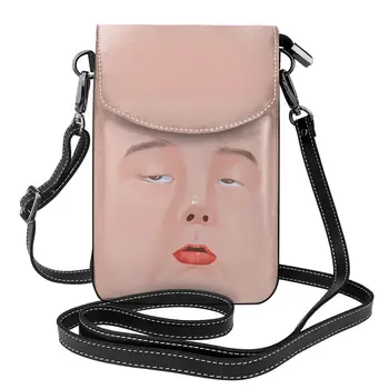 2024 Новое забавное выражение лица Сумка через плечо Смешные кожаные дорожные женские сумки Студенческая мода Рождественский подарок