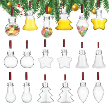 1 шт. Прозрачный пластиковый рождественский шар бутылка с наполнителем орнамент рождественская елка висит кулон рождественская вечеринка домашний декор подарок для напитка сок